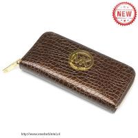 michael kors snake reliëf groot koffie portefeuilles Tassen Vintage rapi3744